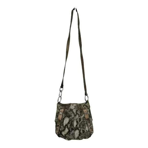B.Makowsky snake print leather crossbody bag - Picture 1 of 11
